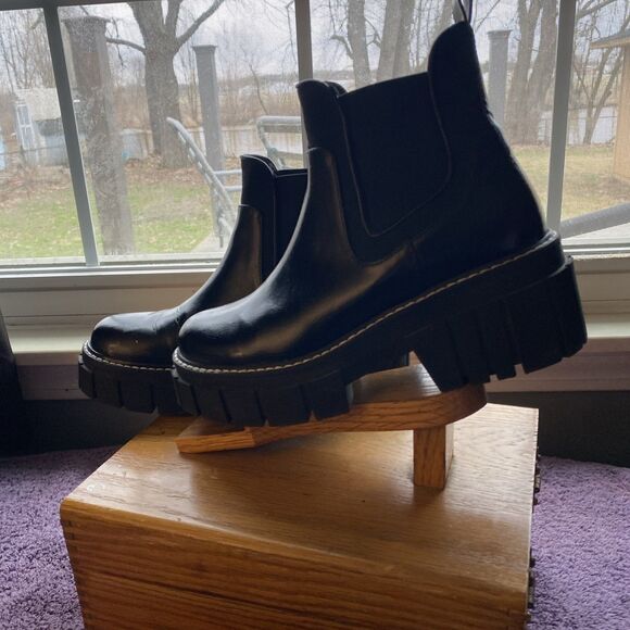 BCBG Women's Ulysa Platform Boots Black Platform Boots Size 7m BCBGeneration - Picture 4 of 10